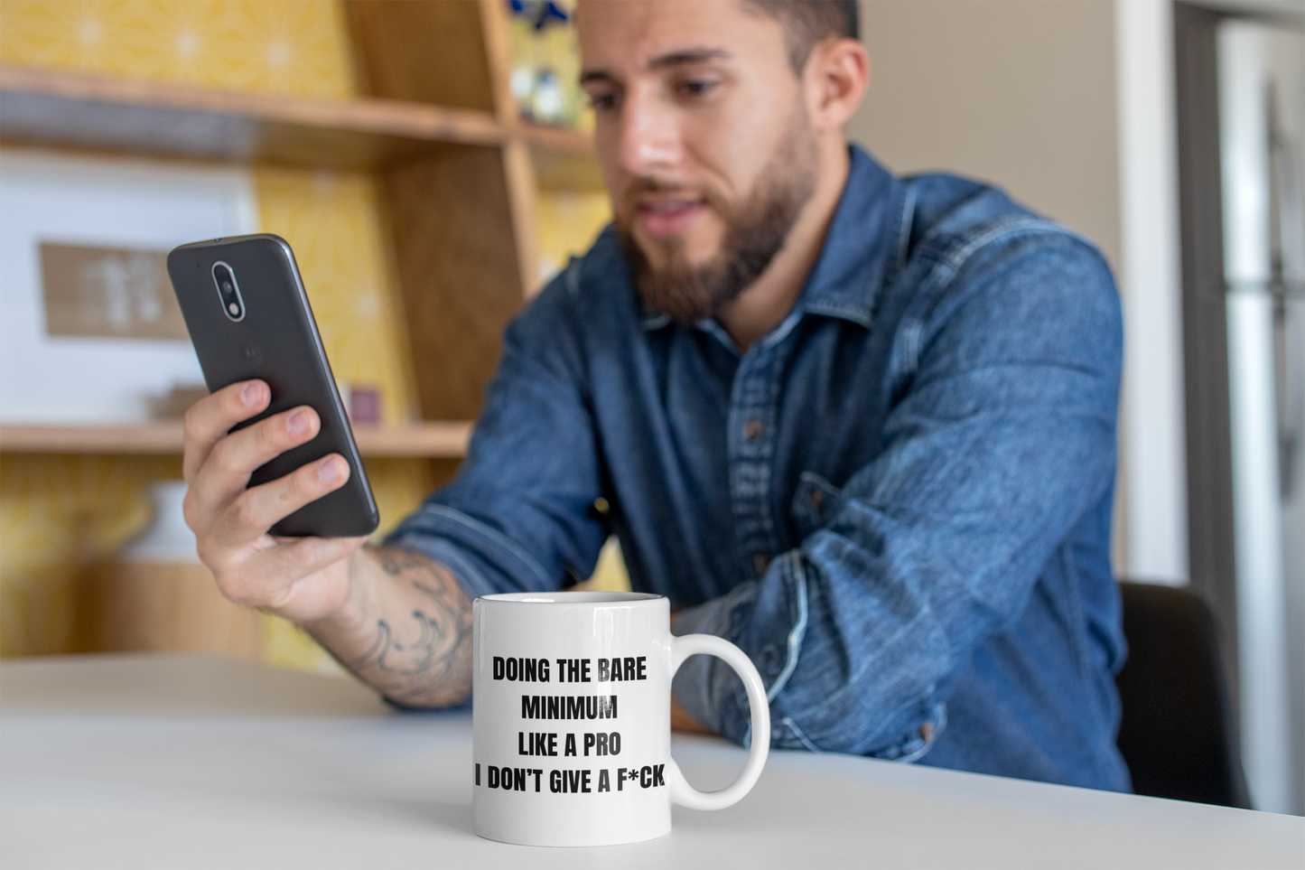 Doing The Bare Minimum Mug – Funny Work Mug